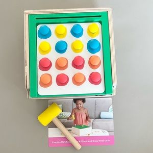 Lovevery Match & Tap Hammer Box with play guide card